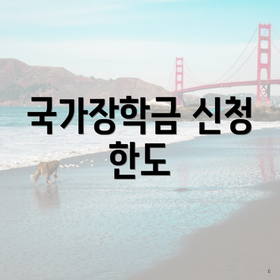 국가장학금 신청 한도