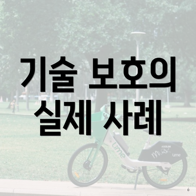 기술 보호의 실제 사례