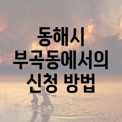 동해시 부곡동에서의 신청 방법