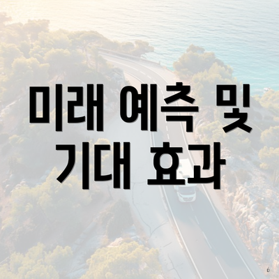 미래 예측 및 기대 효과