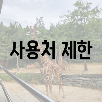 사용처 제한