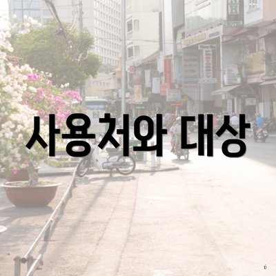 사용처와 대상