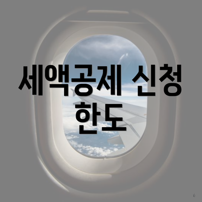 세액공제 신청 한도