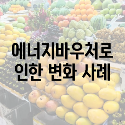 에너지바우처로 인한 변화 사례