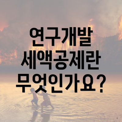 연구개발 세액공제란 무엇인가요?