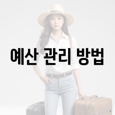 예산 관리 방법