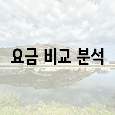 요금 비교 분석