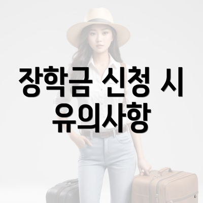 장학금 신청 시 유의사항