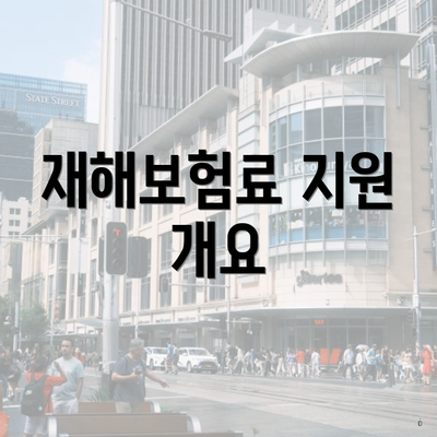 재해보험료 지원 개요