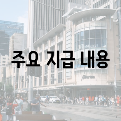 주요 지급 내용