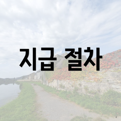 지급 절차