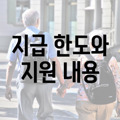 지급 한도와 지원 내용