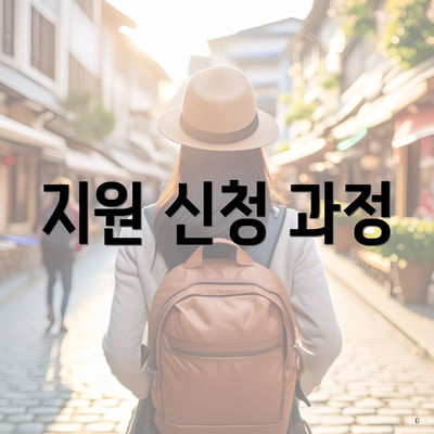 지원 신청 과정
