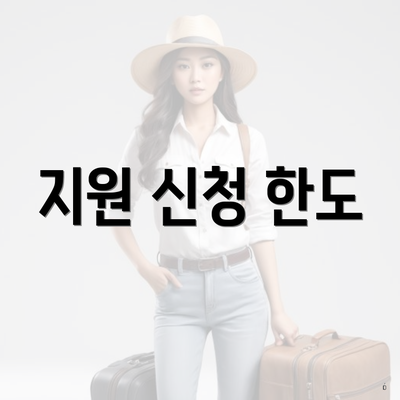 지원 신청 한도