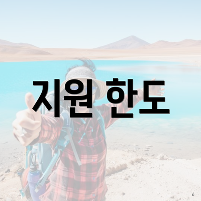 지원 한도