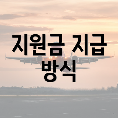 지원금 지급 방식