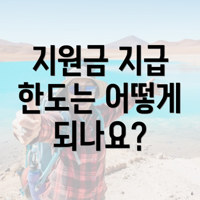 지원금 지급 한도는 어떻게 되나요?