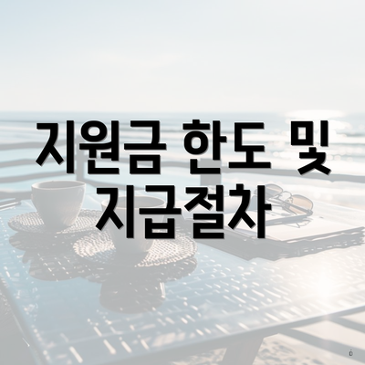 지원금 한도 및 지급절차