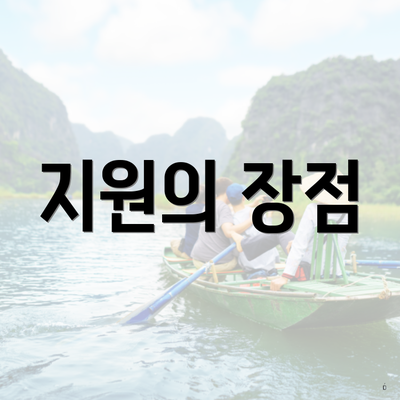 지원의 장점