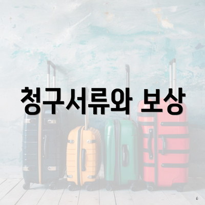 청구서류와 보상
