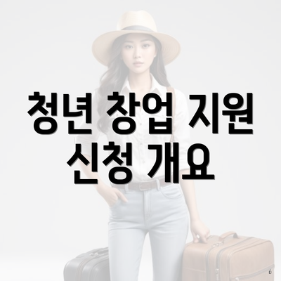 청년 창업 지원 신청 개요
