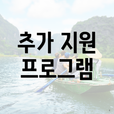 추가 지원 프로그램