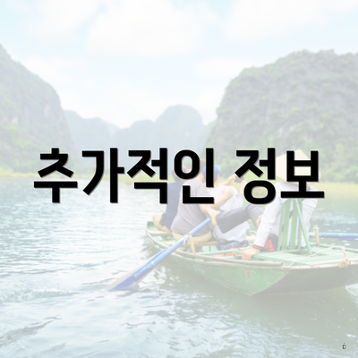 추가적인 정보