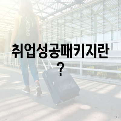 취업성공패키지란?