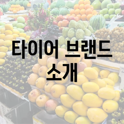 타이어 브랜드 소개