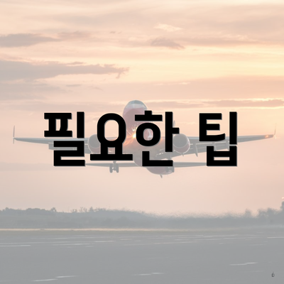 필요한 팁