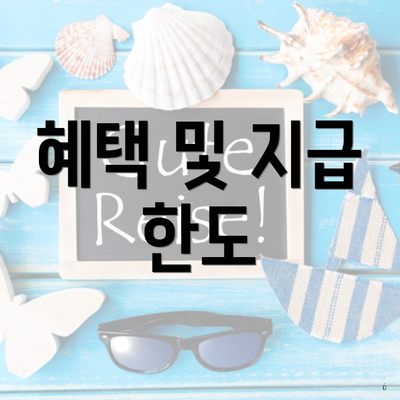 혜택 및 지급 한도