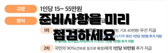 준비사항을 미리 점검하세요