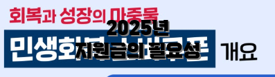 2025년 지원금의 필요성