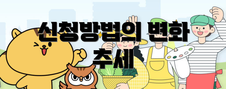 신청방법의 변화 추세