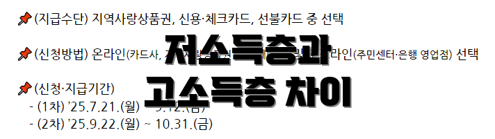 저소득층과 고소득층 차이