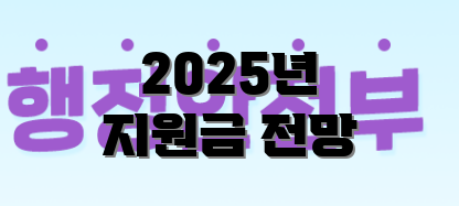2025년 지원금 전망
