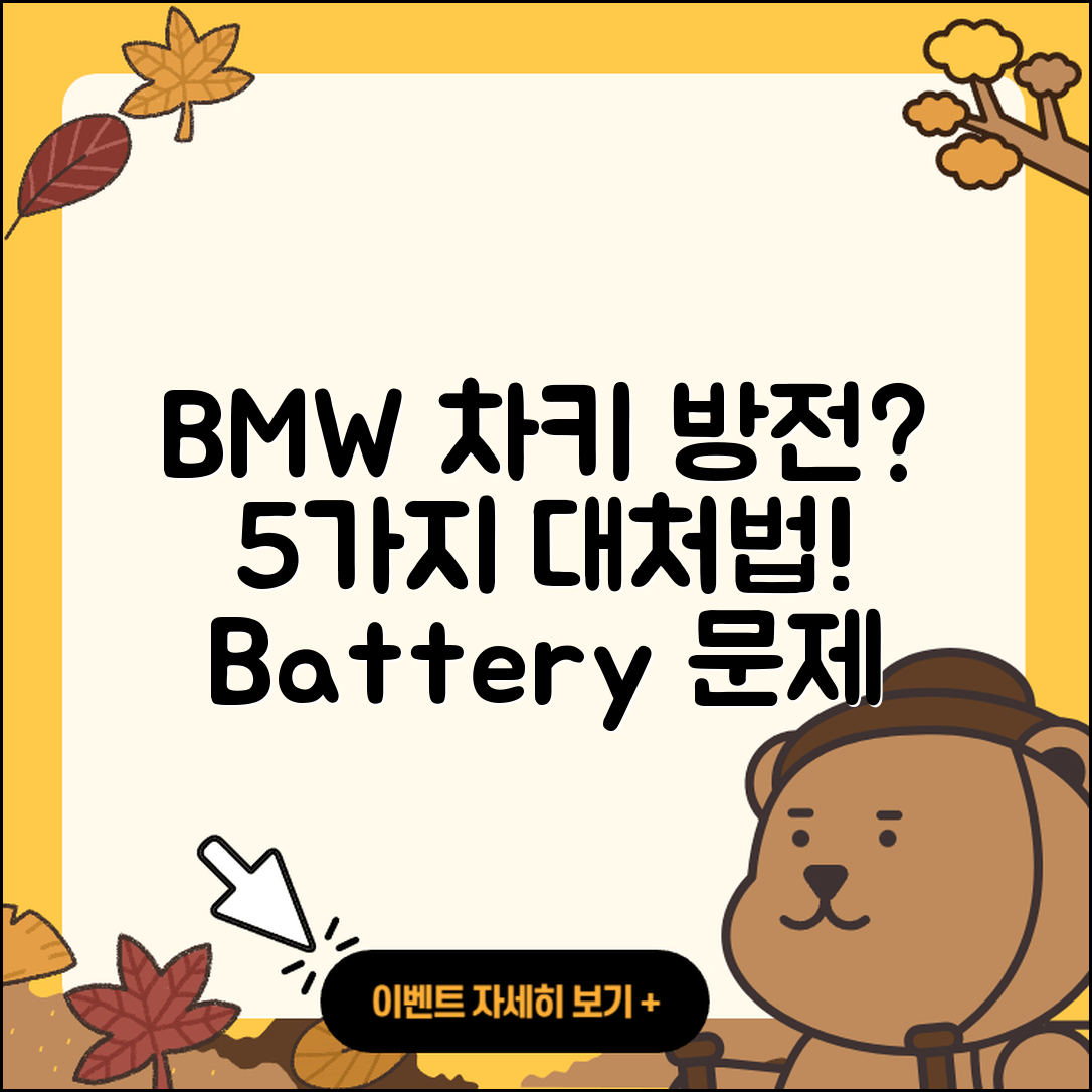BMW 차키 배터리 방전 시 대처법 5가지